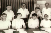 Г.В. Тарасов, А.Р. Рао, В.Г. Тышкевич, Н.М. Вахия, В.М. Бровко, В.Н. Юров, Ю.Д. Котов, С.В. Дамле. 27 апреля 1990 г.